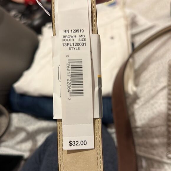 EXACT FIT BELT leather NWT in size M color Brown  MSRP $32.00 - Picture 7 of 7